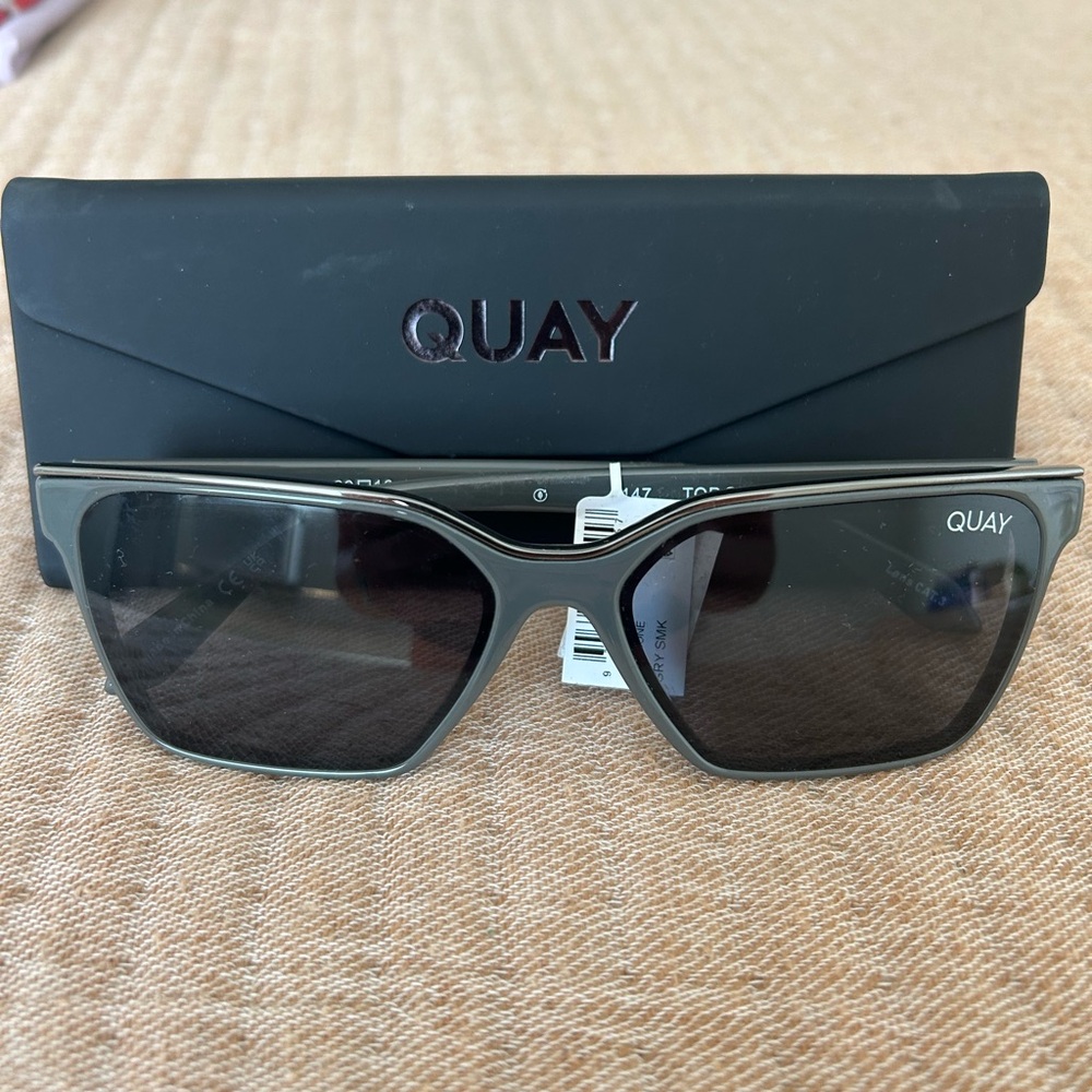 Quay Australia Top Shelf Black and Gray Sunglasses
